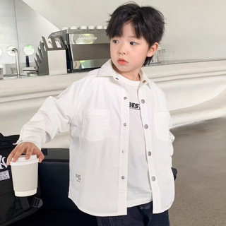 Meason（5-13 tuổi ）Sơ mi trắng bé trai Áo sơ mi dài mỏng bé trai áo sơ mi nam tay dài cho bé trai Áo Sơ Mi Bé Trai