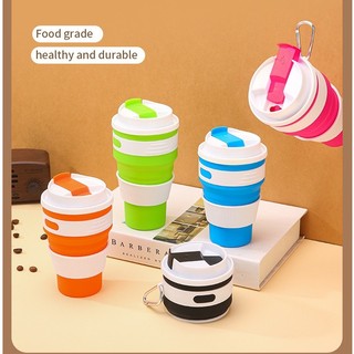 Cốc Cà Phê Di Động Silicone Có Thể Gập Lại Cà Phê Cốc Cắm Trại Du Lịch Ngoài Trời Cốc Nước