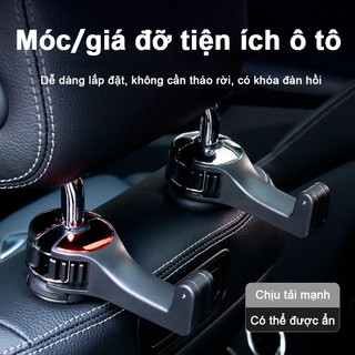 Móc treo đa năng trên xe Móc kép treo đồ gắn sau ghế ô tô kiêm giá đỡ để điện thoại cao cấp Móc treo trên ghế ô tô Móc treo đa năng trên xe Móc treo trước sau ghế ô tô Móc treo túi trong xe Móc treo túi trong xe Móc treo phía sau trên xe móc ghế sau ô tô