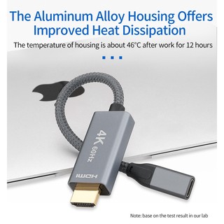 Cáp chuyển đổi hdmi male sang usb type c cao cấp 4k 60hz