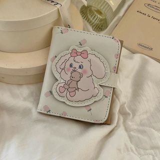 Dễ thương tulip thỏ nữ ví ngắn di động ví đựng tiền xu hoạt hình ví đựng thẻ nữ quà tặng ví ngắn