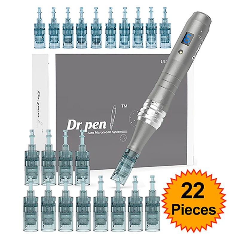 Bút Dr không dây M8 Microneedle Derma Pen với 22 Cái Kim Cartidges Trị liệu làm trắng da Dermapen