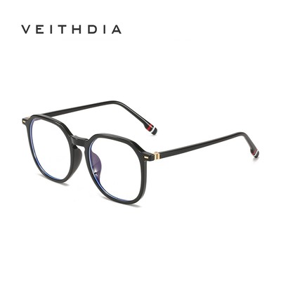 Veithdia Phong Cách Nghệ Thuật Mới Khung PC Kính Vuông Nam Nữ Chống Ánh Sáng Xanh Kính Thời Trang 5504