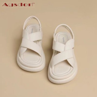 Agsdon Dép Thể Thao Nữ 2025 Phong Cách Mới Bãi Biển Mùa Hè Phong Cách Pháp Có Váy Trượt Nhẹ