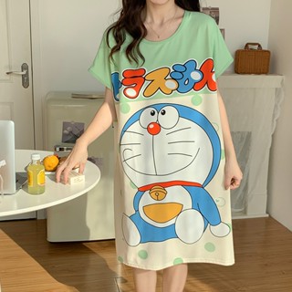 Váy ngủ big size nữ đầm ngủ mặc nhà in hoạt hình cute dễ thương mùa hè,Đồ mặc nhà nữ đơn giản và thoải mái 