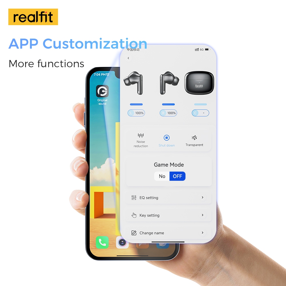 Tai Nghe Bluetooth Realfit F3 Tai Nghe Thể Thao Khử Tiếng Ồn -38db 360° Âm Thanh Không Gian Bass Tốt | BigBuy360 - bigbuy360.vn