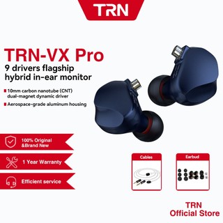 Tai nghe hàng đầu trn vx pro hifi one circle eight iron multi-unit in-ear sports 3,5mm + 4,4mm phích cắm kép tần số thấp