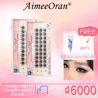 Aimeeoran Lông mi giả tự nhiên Tách biệt Sợi gân đen mềm DANA lông mi giả trong nước