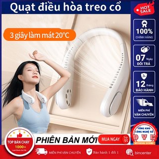 Quạt treo cổ Ouyili, quạt mini không cánh làm mát thông minh 360 độ, quạt treo cổ điện, 3 chế độ, sạc USB pin quạt mini đeo cổ