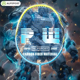  Set 2 vợt cầu lông ALPSPORT ALP Power 3U G5 sợi carbon toàn bộ siêu nhẹ 22-28Lbs dành cho luyện tập chuyên nghiệp 