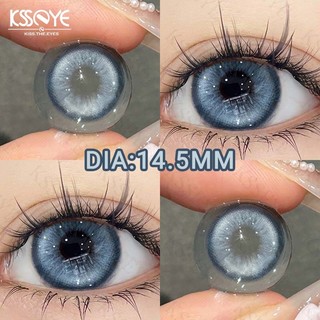 Ống kính tiếp xúc màu xanh KSSEYE với lớp 14,5mm Kính mắt truyện tranh Hạt mắt Iris phong cách 1 năm Sử dụng mỹ phẩm mắt Ống kính tiếp xúc màu sắc cho cận thị