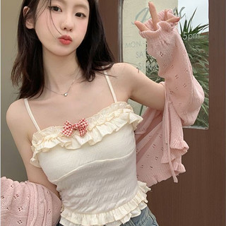 Áo croptop Áo 2 dây áo ba lỗ Thời trang hàn quốc chic tráng lệ Phong cách cổ điển