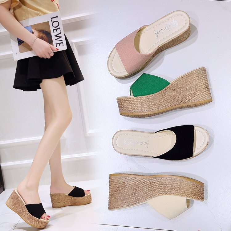MOCHO dép sandal nữ dép bánh mì đế cao thời trang 2024 NEW B90H1WA