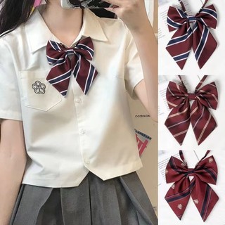 Mới Về Redwine Bowtie 100% polyester cô gái cravat bướm nữ nơ cà vạt dệt cà vạt cho học sinh Bộ đồ thủy thủ Phụ kiện quần áo