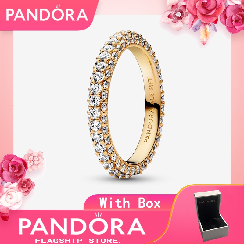 Nhẫn S925 Bạc Sterling Pandora Timeless Pavé Chính Hãng 100%