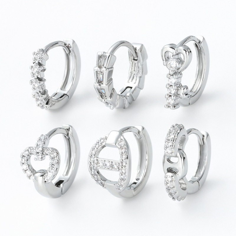 1 Chiếc 316L Thép Không Gỉ Vòng Bông Tai Đơn Giản Vòng Bông Tai Nữ Trang Sức