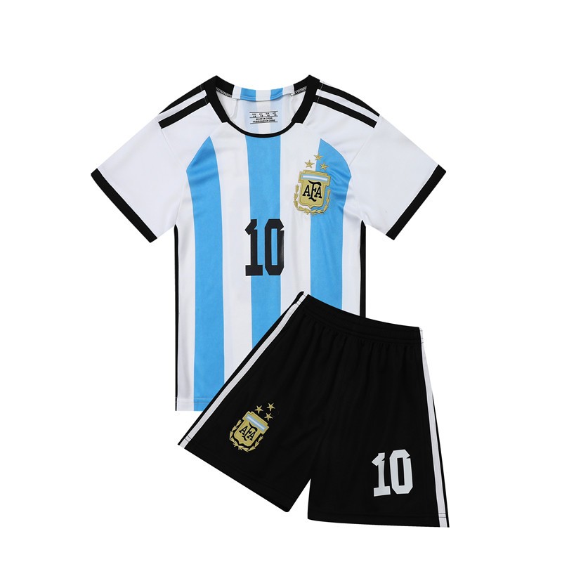 Áo đấu Messi số 10 của Argentina cho đồng phục bóng đá trẻ em