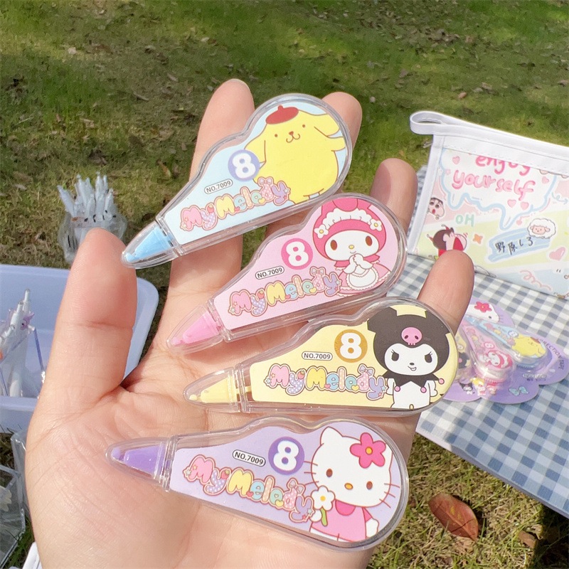 SANRIO Set 4 Bút Xóa Kéo Hoạt Hình Dễ Thương 32M