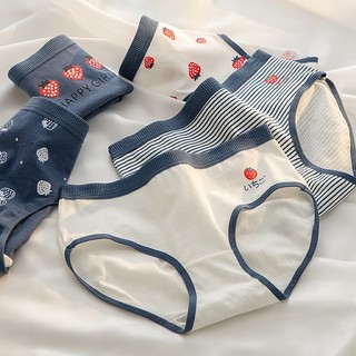 Jor Sir Cotton Quần Cho Nữ Giữa Eo Quần Lót Nhật Bản Dâu In Quần Lót Quần Lót Dễ Thương