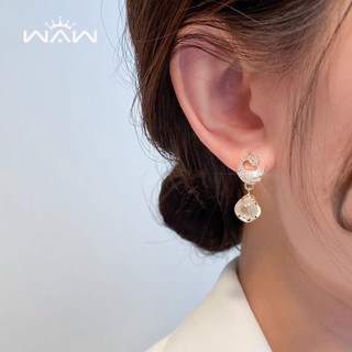 Bông tai thiên nga cao cấp Phong cách Hàn Quốc Opal sang trọng ảnh hưởng khuyên tai nữ titan