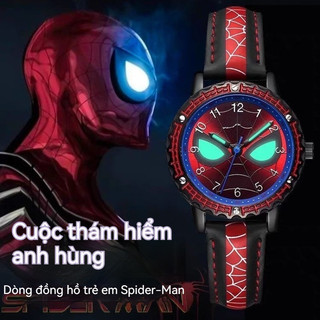 Marvel Comics Người Nhện Đồng Hồ Trẻ Em Hoạt Hình Học Sinh Đồng Hồ Thạch Anh Đồng Hồ Bé Trai Quà Tặng Cho Trẻ Em