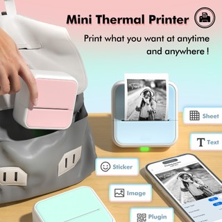 Máy in nhãn nhiệt cầm tay Mini Máy in bỏ túi Bluetooth không dây Android IOS Điện thoại Máy in ảnh Máy tạo nhãn
