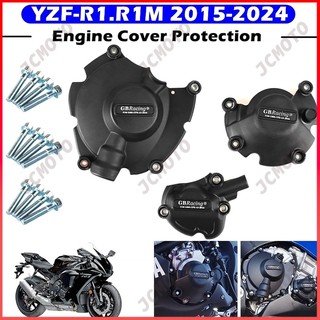 Gb racing engine cover yzf r1 r1m 2015 ~ 2024 dành cho xe máy yamaha xe máy phát điện ly hợp bảo vệ phụ kiện