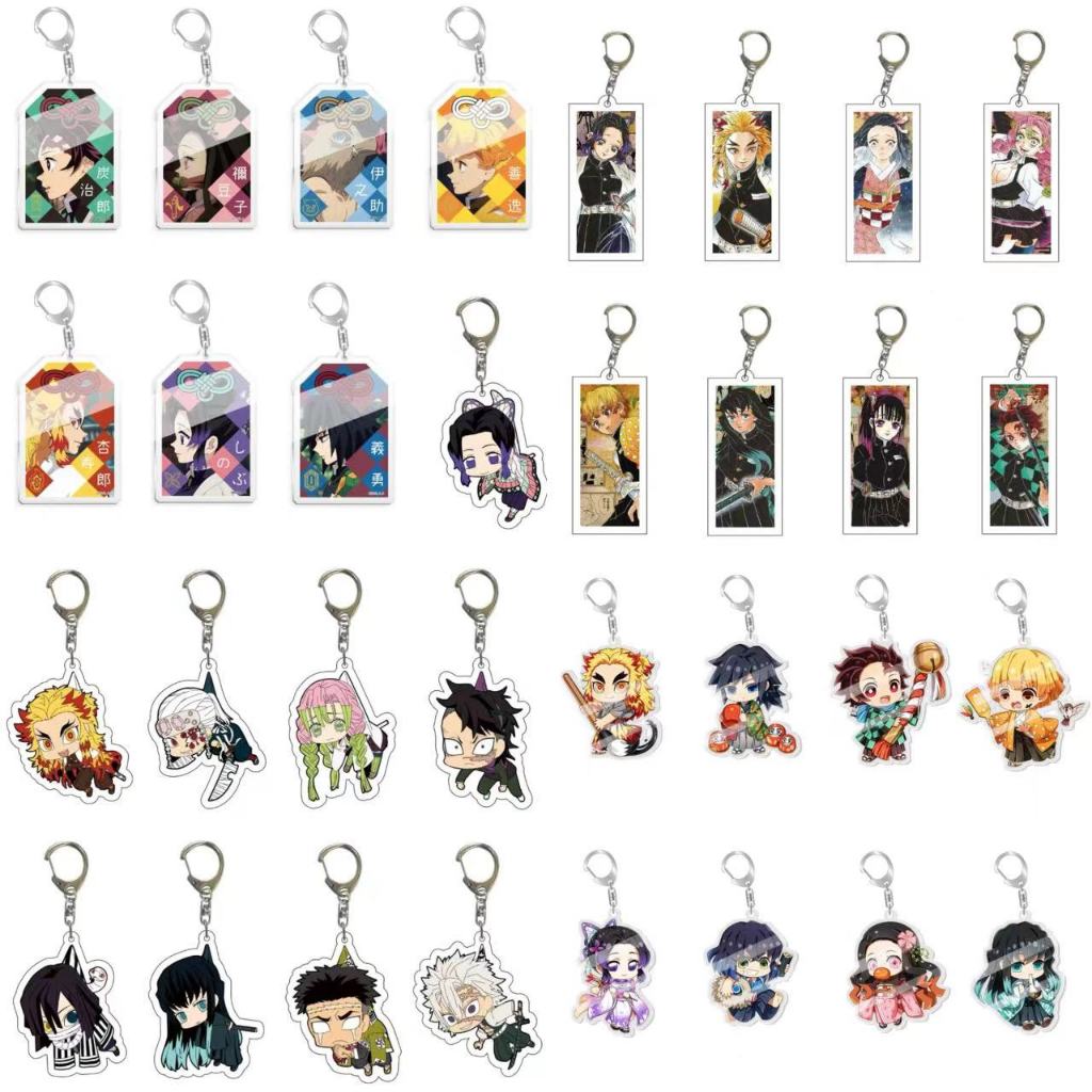 [Có sẵn 100 kiểu] Móc khóa hai mặt Demon Slayer Nezuko Tanjiro Tokito Muichiro Acrylic