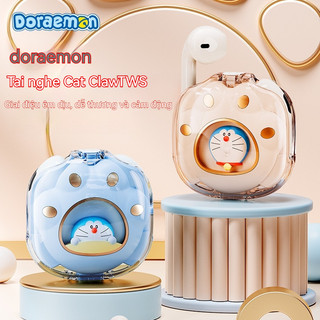 Mới Doremon Mèo Móng Vuốt Tai Nghe Bluetooth Hoạt Hình Dễ Thương Tai Nghe Bluetooth Không Khí Ánh Sáng Cao Cấp Không Dây In-Ear