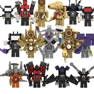 GOROCK Skibidi Toilet Titan Golden Titan Màu Vàng Cho Trẻ Mô Hình Đồ Chơi Lắp Ráp Nhân Vật Hoạt Hình Khối xây dựng