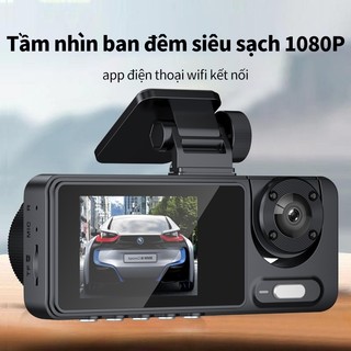 Camera hành trình ô tô có wifi kết nối điện thoại dạng gương chiếu hậu trước sau FullHD,quay đêm sắc nét camera hành trình ô tô Camera lùi Camera Hành Trình Ô Tô Ultra HD Camera ghi hình ô tô Camera hành trình xe taxi 3 in 1 dashcam
