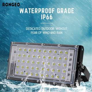 RONGEO bóng đèn led Đèn pha LED 50W100W ngoài trời chống thấm nước Đèn pha sân cỏ RGB siêu sáng chiếu đèn led