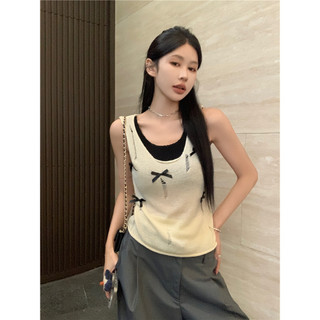 QKOOLE Áo ba mảnh giả thời trang nữ Hàn Quốc mới