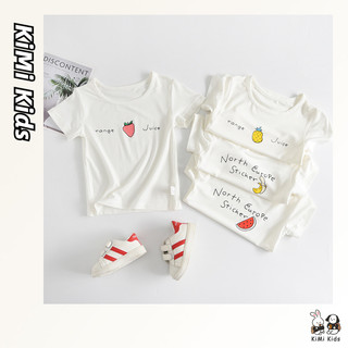 Áo thun Cotton ngắn tay in họa tiết trái cây KiMi Kids Fruit Element