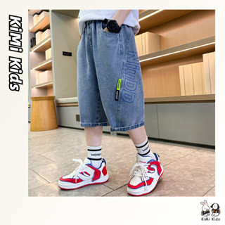  Kimi Kids bé trai quần short denim mặc ngoài mùa hè quần hàng hóa trẻ em quần mỏng vừa 