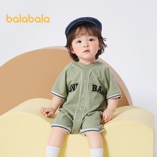 Balabala Bộ áo liền quần sơ sinh Quần áo trẻ em Jumpsuit Thời trang mùa hè bé trai Hợp thời trang sành điệu