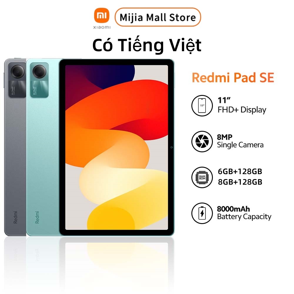 (có tiếng việt) Máy tính bảng Redmi Pad SE (8+128G/6+128G)