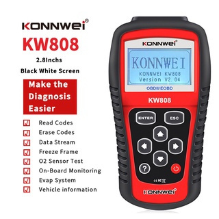 KW808 Dụng cụ chẩn đoán lỗi ô tô Dụng cụ kiểm tra và giải mã AUTEL OBDII / EOBD CAN Đầu đọc mã OBD