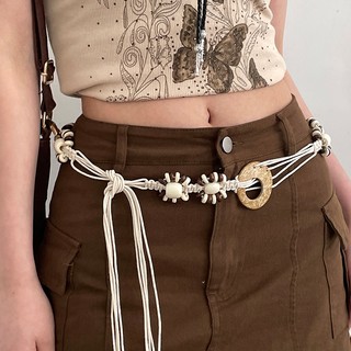 Thắt lưng phong cách dân tộc Bohemian Thắt lưng nữ phiên bản Hàn Quốc Thắt lưng mỏng thời trang phù hợp