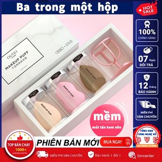 1 hộp 3 phấn trang điểm tròn OUYILI Phấn nền trang điểm bông trang điểm (tròn) Nhiều thiết kế siêu rẻ bông mút trang điểm