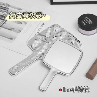 Gương trang điểm Hình chữ nhật Vanity Gương mỹ phẩm Gương một mặt Độ phân giải cao Làm đẹp di động Tay cầm vuông Gương có sẵn