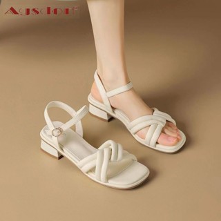 Agsdon Dép Nữ Phong Cách Mới Mùa Hè Mặc Ngoài Thời Trang Phù Hợp Với Váy Cổ Tích Phong Cách Tất Cả Trận Đấu Thoáng Khí Dày Gót