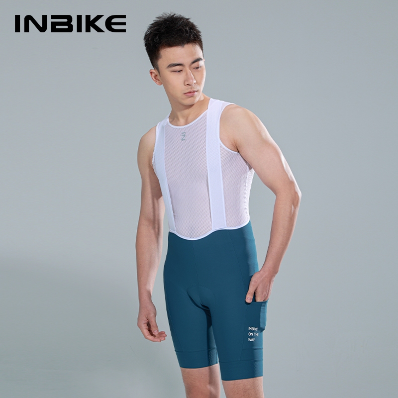 INBIKE Quần short xe đạp có túi và đệm giảm xóc. Thấm mồ hôi, thoáng khí, xe đạp leo núi mùa hè nam Quần short yếm đạp xe chuyên nghiệp