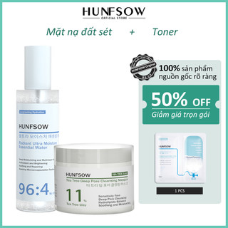 Set mặt nạ đất sét và Toner Hunfsow 120g &160ml chăm sóc làn da