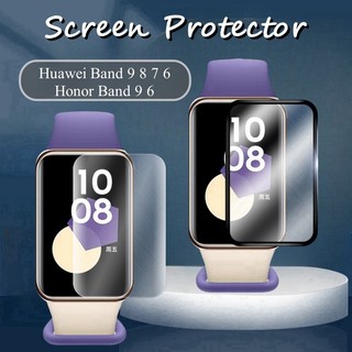 Huawei Band 9 8 7 6 Tấm bảo vệ màn hình chống trầy xước Bảo hiểm toàn diện Phim cong 3D Phim bảo vệ Hydrogel mềm cho đồng hồ thông minh Huawei Honor Band 9 7 6