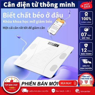 Cân điện tử chính hãng Ouyili 360kg màn hình LCD rõ nét kính cường lực cao cấp thiết kế gọn nhẹ Kết nối Bluetooth, phân tích chỉ số cơ thể