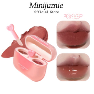 Gogo tales Son môi hình tai nghe dễ thương mini pouty lip thạch + kem dưỡng môi mờ chống thấm nước lâu trôi bùn môi