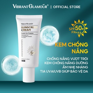 Kem chống nắng body VIBRANT GLAMOUR FDA Làm Trắng Da SPF50 + UVA / UVB Dưỡng Ẩm Chống Lão Hóa 50g
