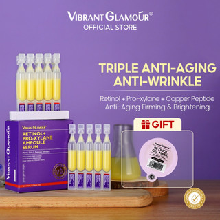 Vibrant GLAMOUR Retinol Pro-xylan Ampoule Serum 2Ml * 15 Chiếc Đồng Tripeptide Ampoule Thứ Hai Ném Serum Ba Chống Lão Hóa ổn Định Giảm Nếp Nhăn