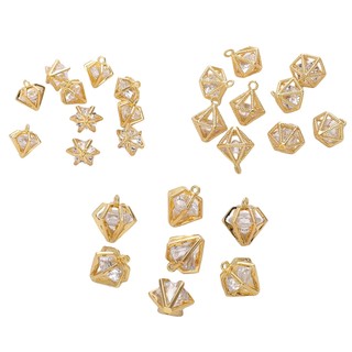 14k Mạ Vàng Đồng Thau Rỗng Zircon Với Zircon Mặt Dây Chuyền Quyến Rũ Chất Lượng Cao DIY Trang Sức Làm Phát Hiện
